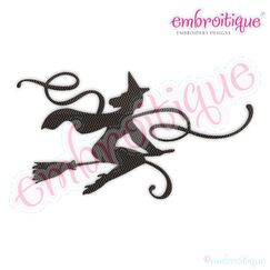 Chevron Fill Stitch Flying Flourish Wicked Witch Halloween