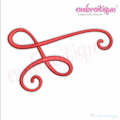 Curly Swirly Calligraphy Flourish Accent Embellishment 4 Machine Embroidery Design - 11 sizes!  Embroitique