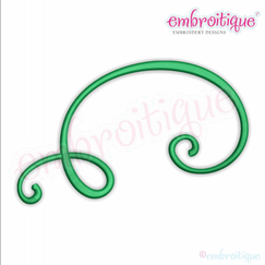 Curly Swirly Calligraphy Flourish Accent Embellishment 9 Machine Embroidery Design - 11 sizes!  Embroitique