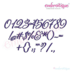 Eleanor Numbers and Punctuation Machine Embroidery Design - Embroitique