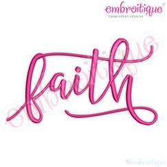 "faith" in Script Font - Inspirational