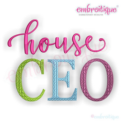 House CEO Embroitique Machine Embroidery Design