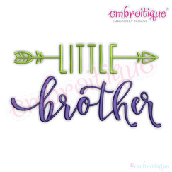 Little Brotherr With Arrow- Sibling design - Machine Embroidery Design