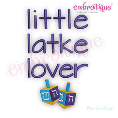 Little Latke Lover with Dreidel Hebrew Funny My First Hanukkah Chanukah Festival of Lights