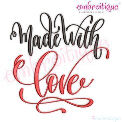 Made with Love handmade machine Embroidery Design