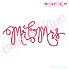 "Mr. & Mrs." in Script Font