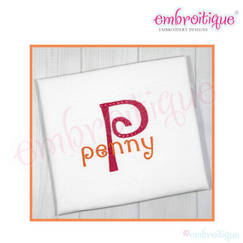 Penny Monogram Font - Machine Embroidery Files
