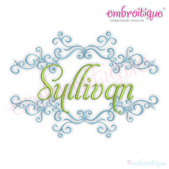 Sullivan Vintage Flourish Fancy Monogram Font Frame for machine Embroidery - Embroitique