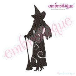 Swirly Flourish Chevron Fill Stitch Witch -Halloween Fall