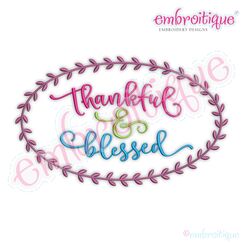 Thankful & Blessed with wreath - Family Thanksgiving