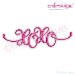 XOXO -  Love Marriage Wedding Valentines - Machine Embroidery File