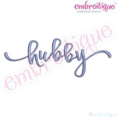 "hubby" in Script Font