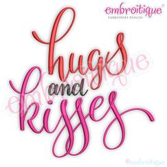Hugs and Kisses Love Machine Embroidery Design