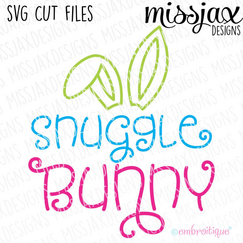 Snuggle Bunny Cute Curly Easter Design - Great for babies