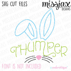 Easter Bunny Name Frame SVG Cut File