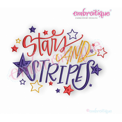 Stars & Stripes - Embroitique Machine Embroidery Design