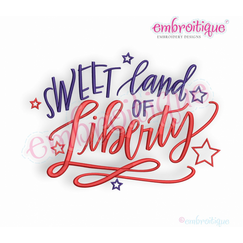 Sweet Land of Liberty - Embroitique Machine Embroidery Design