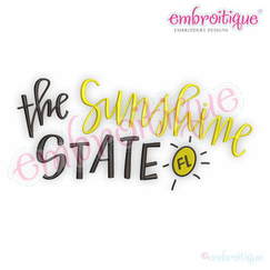 The Sunshine State Florida - Embroitique Machine Embroidery Design