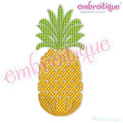 Pineapple Welcome Home Decor Fill Stitch Machine Embroidery Digital Pattern File  Embroitique
