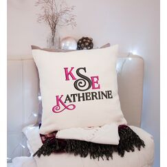 Mortimer Monogram Small Font- Satin Stitch Curly & Block Font