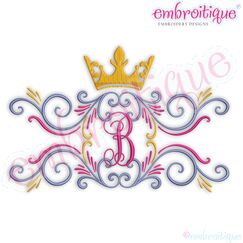 Bianca Princess Flourish Monogram Font Frame