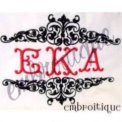 Avalon Scroll Monogram Font Frame
