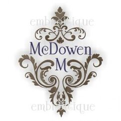 Thompson Damask Font Frame