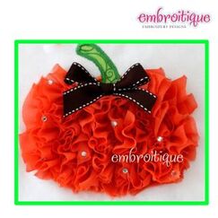 Shabby Sweet Ruched Pumpkin - Great for Thanksgiving and Halloween