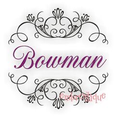 Bowman Font Frame Flourish