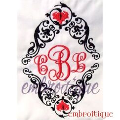 Diamond Decadence Monogram Font Frame