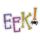 Eek Halloween Words Embroidery Design