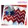 Chevron American Flag with Stars Applique