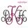 Kennedy Interlocking 3 letter Monogram Set