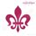 Fleur de Lis Chevron Pattern Fill Stitch Embroidery Design