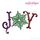 Joy with a Snowflake Holiday Embroidery Design - Large