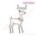 Simple Christmas Reindeer Embroidery Design - Small
