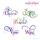 Cheers, Enjoy, Thanks, Vino & Wine Script 4 Embroidery Designs Set