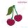 Cherries Filled Embroidery Design - Small