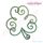 Curly Clover Shamrock Embroidery Design - Large