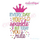 Every day you sparkle but today you rule adorable word art birthday design for Machine Embroidery