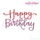 Happy Birthday Calligraphy Script Machine Embroidery Design