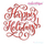 Happy Holidays Calligraphy Circle Christmas Design for Machine Embroidery