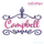 Campbell Vintage Flourish Font Frame Machine Embroidery Design - Embroitique