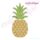Fancy Pineapple Fruit Welcome Fill Stitch Instant Download Machine Embroidery Design