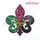 Fleur De Lis Mardi Gras Mask- APPLIQUE  Design-  New Orleans - Machine Embroidery Design