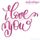 I love you Calligraphy Script Machine embroidery design