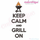 Keep Calm and Grill On - Father's Day Dad Barbecue Grilling - Embroitique Machine Embroidery File