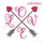 Love Crossed Arrows Valentine's Day Machine Embroidery Design