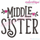 Middle Sister with Hearts - Sweet Siblling design - Embroitique Machine Embroidery File