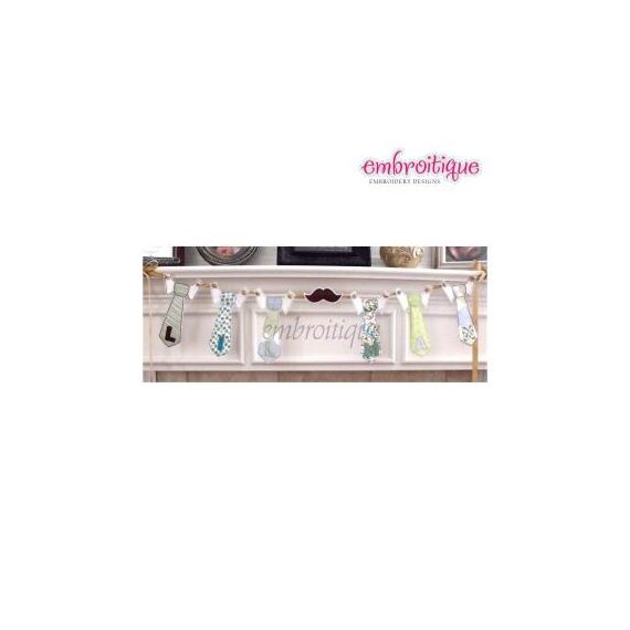 Little (Lil) Man Tie Raw Edge Banner - Father's Day, 2 image